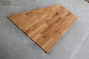 Tischplatte Regalbrett Platte Eiche Keilgezinkt Massiv Holz Leimholz Brett NEU - Bild 1 von 10