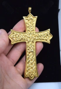 Schönes Brustkreuz Sterlingsilber, vergoldet (Bischofskreuz) (H7615G) - Bild 1 von 7