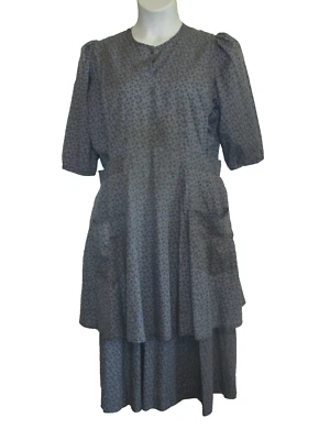 Amish Mennonite Dress and Apron 46"Bust 38" W Prairie Pioneer Colonial Halloween - Image 1 of 4