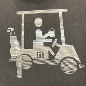 Travis Mathew schwarzes T-Shirt Race You Style Pima Baumwolle Golfwagen Bier Small NEU - Bild 1 von 9