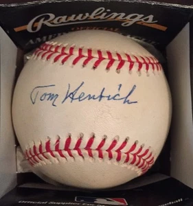 Tom Henrich Signed Official American League Baseball New York Yankees - Picture 1 of 2