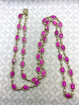 Collar Kendra Scott Tono Dorado Magenta Rosa Gale Estación Larga Glam Rocas Foto 1 de 4