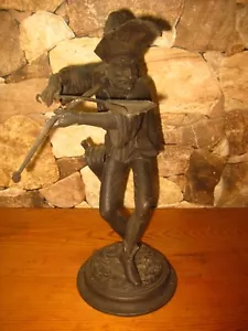 ANTIKE FIGURALE SCHMIEDE KERZENHALTER KERZENHALTER VON Emile Guillemin 19. Jahrhundert - Bild 1 von 4