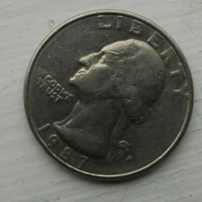 1987 Quarter  coin die error excess grease missing IN super rare htf state - Image 1 of 2