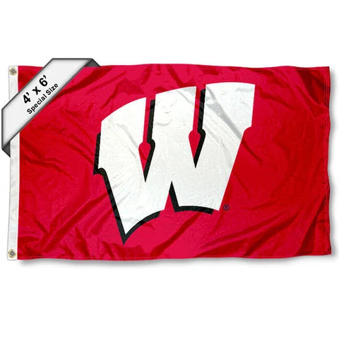 Wisconsin Badgers 4x6 Flag Cover