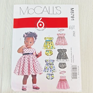 McCall's 6 Made Easy Pattern M5791 Baby's Dress Panties Headband Small-XL Uncut - Picture 1 of 4