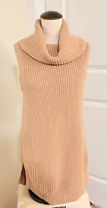LANDS' END Rib Sleeveless Turtleneck Sweater, Size S - Picture 1 of 7