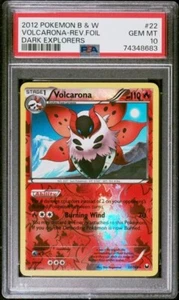 POP 1 ONLY CARD PSA 10 2012 POKEMON B & W DARK EXPLORERS VOLCARONA REVERSE FOIL - Picture 1 of 2