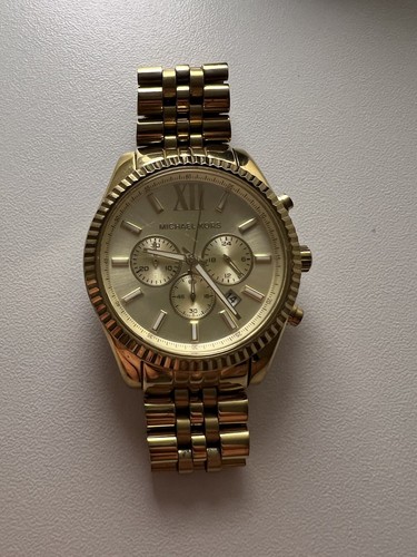 Michael Kors Lexington 45 mm custodia in acciaio inox con tonalità oro acciaio inox