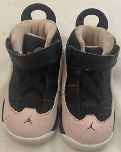Jordan 6 Rings Toddler Athletic Shoes Size 4C  Black/Arctic Punch 2SB16 READ!