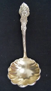 NARCISSUS By UNGER Sterling Silver Solid Gravy Ladle Gold Washed 6.25" .925 - Picture 1 of 3