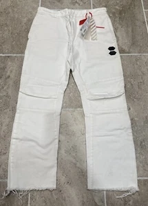 Off White Men Sz 32 Unknown White Denim Jeans Virgil Abloh BNWT $630 Retail - Picture 1 of 9