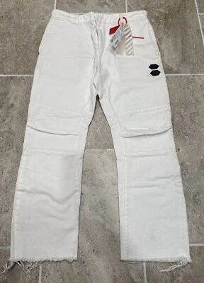 Off White Men Sz 32 Unknown White Denim Jeans Virgil Abloh BNWT $630 Retail - Image 1 of 4