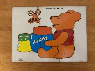 PUZZLE CON INCRUSTACIONES DE MADERA WINNIE THE POOH & HUNNY POT DE COLECCIÓN 10 PIEZAS NO. 44549 Foto 1 de 4