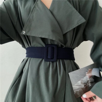 Cinturón Retro Ancho Cintura Faja Cintura Hebilla para Vestido Gabardina Cintura  Foto 1 de 4