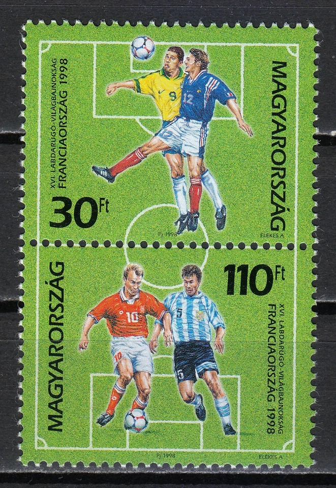 Hungría 1998 MNH Mi 4506-4507 Sc 3617-3618 Copa Mundial de Fútbol, Francia Foto 1 de 1