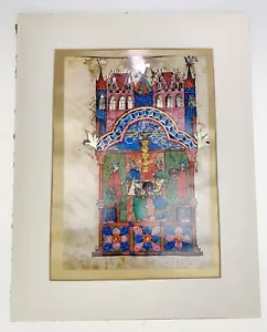 Ilustración Arte Bíblico Ashkenazi Repro Pentateuco de Ratisbona Alemania 13,5”x 10” - Imagen 1 de 8