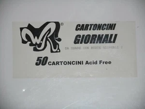 50 CARTONCINI WR 100% ACID FREE "GIORNALI" da abbinare a buste "GIORNALI 2" - Picture 1 of 2