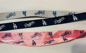 LA Dodgers Schlüsselbänder Paar blau und rosa Lizenzen offiziell mit Etikett - Bild 1 von 4