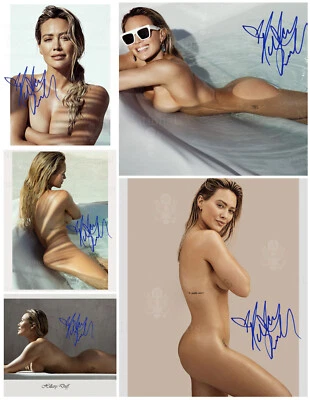 Set of 5 Sexy Hilary Duff Autographed 8x10  Photo REPRINTS N9 - Image 1 of 4