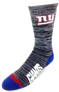 New York Giants Football Charcoal RMC Vortex Deuce Crew Socks - Picture 1 of 5