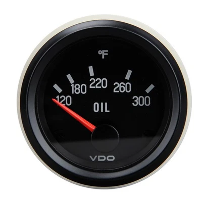 Medidor de temperatura de aceite VDO VW 1950-1979 refrigerado por aire - negro 2-1/16 pulgadas Foto 1 de 4