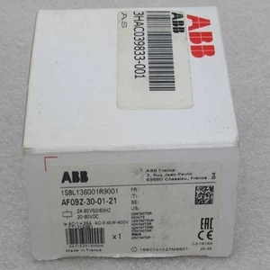 ONE New ABB AF09Z-30-01-21 24-60V 50-60HZ Contactors Quality assurance - Picture 1 of 2