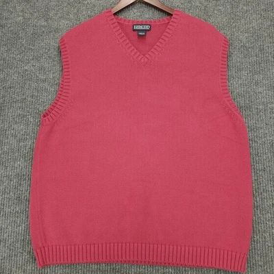 Chaleco Suéter De Colección Lands End Para Hombre Grande 42-44 Algodón Rosa Japón Foto 1 de 4