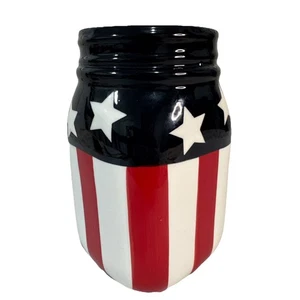 Ashland American Flag Mason Jar 4th of July Memorial Day Decor Farmhouse - Picture 1 of 15