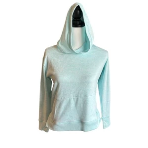 Athleta Girl Hoodie Size L/12 Aqua Blue Pullover Sweatshirt Activewear - Picture 1 of 10