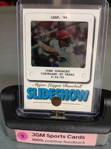 1994 The Leaf Set Diashow Juan Gonzalez Karte #7 von 10 Top Zustand. - Bild 1 von 2