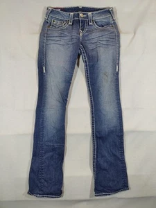 True Religion Jeans Women's 26 Becky Super T Boot Cut Low Rise World Tour Denim - Picture 1 of 11