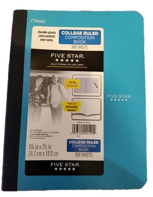 Mead Five Star 100 Sheet Composition Notebook College Ruled - Image 1 of 4