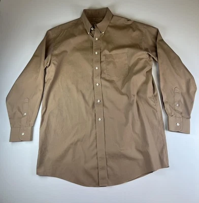 Roundtree & Yorke Gold Label Shirt Mens 16 34 Button Down Non Iron Pinpoint - Image 1 of 4