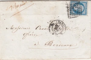 1858 France Entire letter  Paris to Bordeaux - Picture 1 of 4