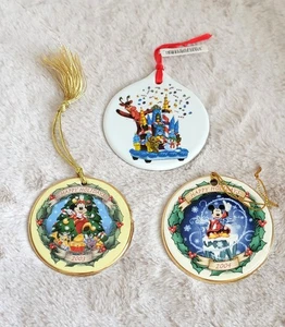 3 Disney World Ceramic Christmas Through the Years Ornaments - 2003, 2004, 2005 - Picture 1 of 8