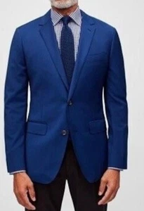 NEW NWOT 2024 PENGUIN Bright Navy Blue Sport Coat Suit Blazer 46R - Picture 1 of 7