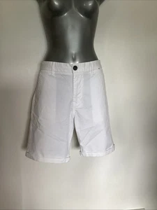 Primark White Slim fit 32” Shorts Font And Back Pockets And Belt Loops - Picture 1 of 5