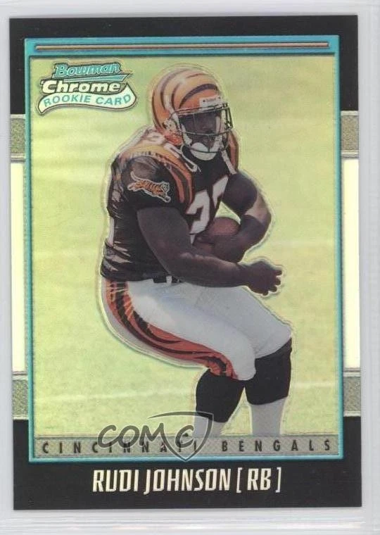 2001 Bowman Chrome Rookie Refractor /1999 Rudi Johnson #173 Rookie RC - Image 1 of 2