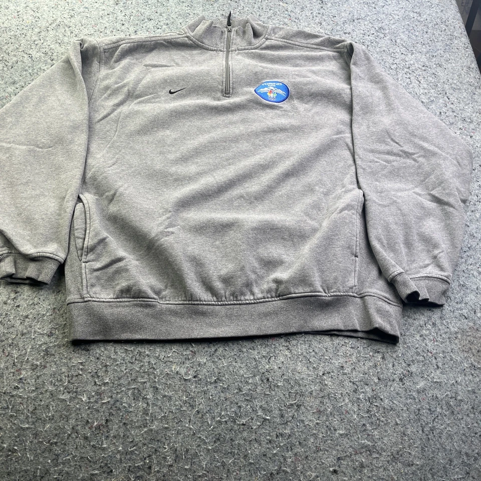 Pullover Torino 2006 Juegos Olímpicos Nike 1/4 Cremallera Para Hombre Talla XXL Gris Polar Sudadera Foto 1 de 4