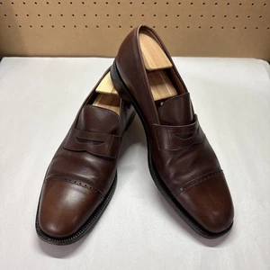 Salvatore Ferragamo Kappe Zehe Slipper Penny Halbschuhe Herren Größe 11 D Braun - Bild 1 von 20