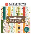 3 Pack Carta Bella Double-Sided Paper Pad 6"X6" 24/Pkg-Sunflower Summer Ss368023