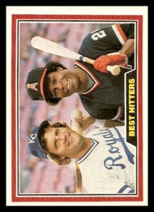 1981  Donruss #537 Best Hitters (George Brett, Rod Carew) Royals/Angels Baseball