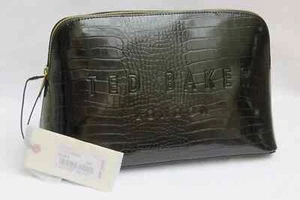Ted Baker Croc Pencil Case school /Washbag Black / make up new with tags - Picture 1 of 11