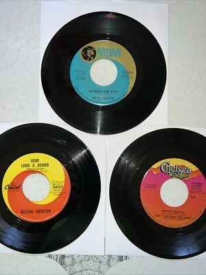 Lot x 3 WAYNE NEWTON 45 Can't Hear The Song? / Husbands And Wives /  Excuse Me - Image 1 of 4