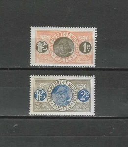 ST.  PIERRE & MIQUELON, FRANCE , 1909/30 , FISHERMAN , SET  OF 2 STAMPS , MNH - Picture 1 of 1