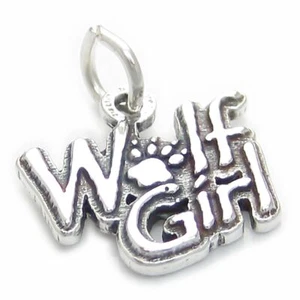 Charm Chica Lobo en plata de primera ley .925 x 1 Charms Chicas Lobos --SFP- - Imagen 1 de 5