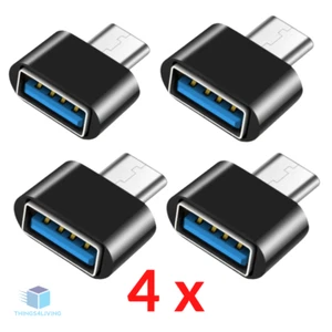 4x USB C auf USB A Adapter OTG -USB Stick Laptop Samsung Xiaomi MacBook Buchse - Bild 1 von 4