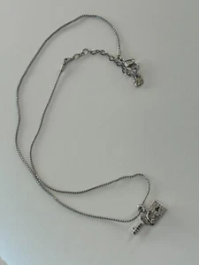 SWAROVSKI SWAN SIGN GINGER LOCK AND KEY PENDANDT NECKLACE 15" - 17" LONG 618798 - Picture 1 of 3