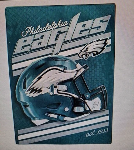 NEW NFL Officially licensed N.W Raschel Throw blanket 60" x 80" EAGLES SUPERBOWL Cover